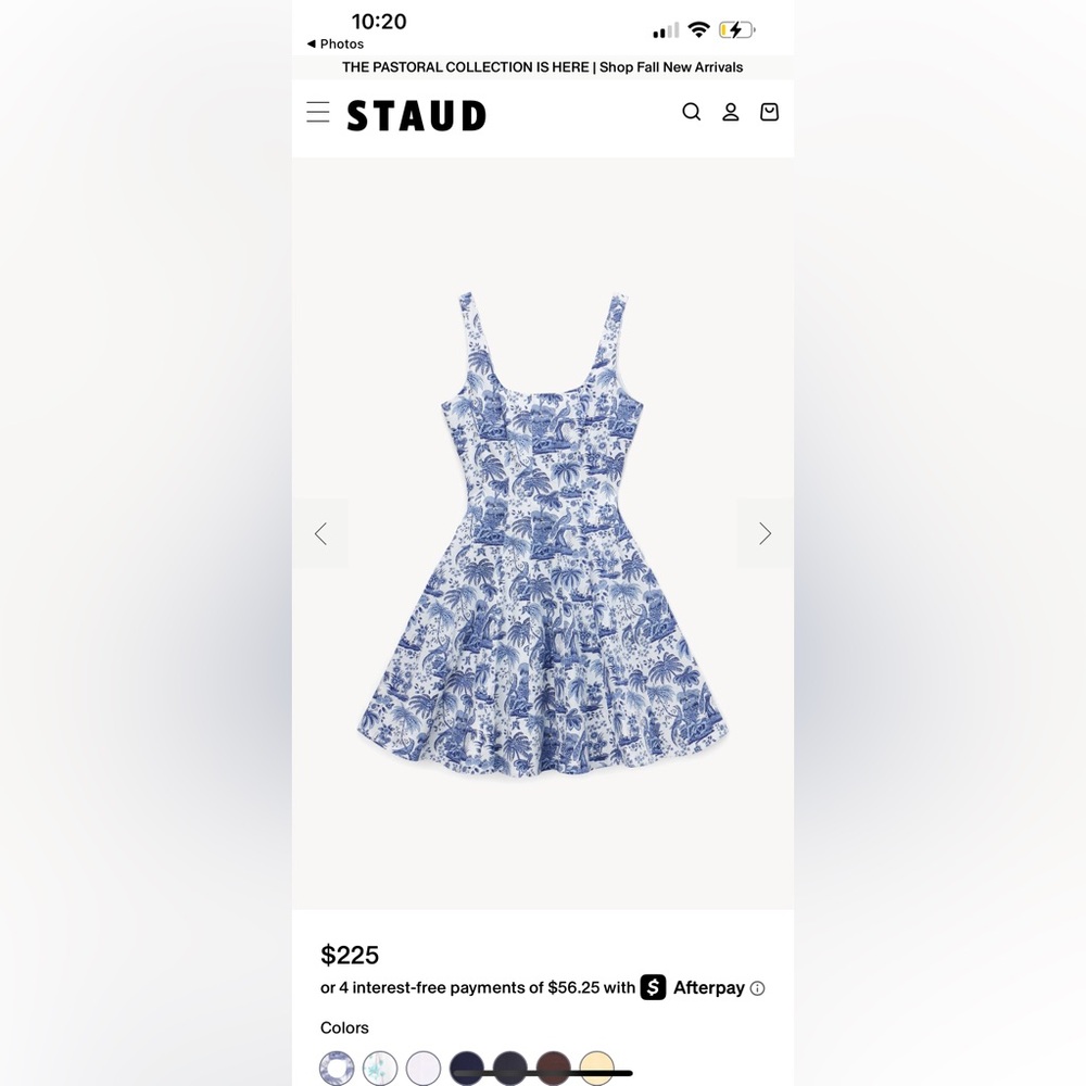 STAUD toile wells dress